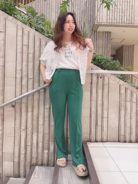 「トレンドファッション」｜「アイテム（サンダル）」を使った、RETROGIRLさん（レディース・159cm）の夏コーディネート