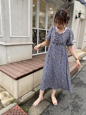 「トレンドファッション」｜「アイテム（ワンピース/ドレス）」を使った、RETROGIRLさん（レディース・157cm）の夏コーディネート