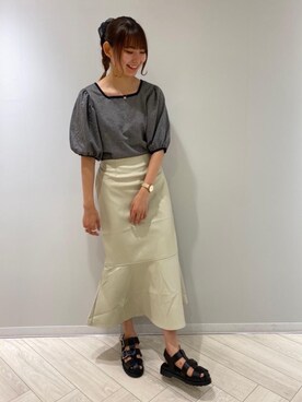 「トレンドファッション」｜「アイテム（サンダル）」を使った、RETROGIRLさん（レディース・163cm）の夏コーディネート
