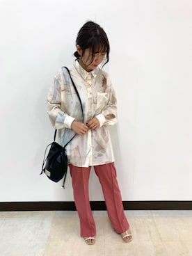 「RETRO GIRL（レトロガール）のアイテム（トップス）」を使った、RETROGIRLさん（レディース・157cm）の夏コーディネート