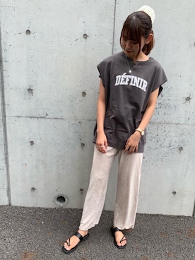 「トレンドファッション」｜「アイテム（サンダル）」を使った、RETROGIRLさん（レディース・163cm）の夏コーディネート