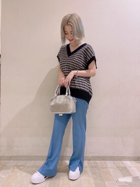 「トレンドファッション」｜「アイテム（スラックス）」を使った、RETROGIRLさん（レディース・157cm）の秋コーディネート