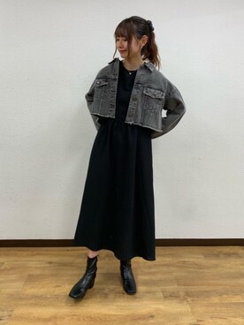 「トレンドファッション」｜「アイテム（ワンピース/ドレス）」を使った、RETROGIRLさん（レディース・163cm）の秋コーディネート