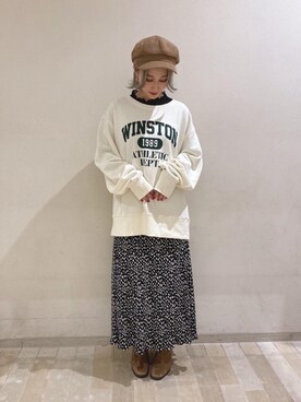 「トレンドファッション」｜「アイテム（スウェット）」を使った、RETROGIRLさん（レディース・157cm）の秋コーディネート