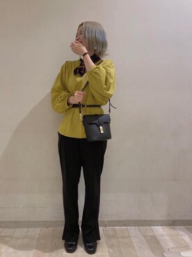 「トレンドファッション」｜「アイテム（スラックス）」を使った、RETROGIRLさん（レディース・157cm）の秋コーディネート