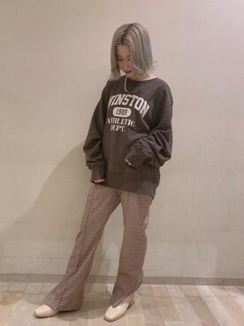 「トレンドファッション」｜「アイテム（スウェット）」を使った、RETROGIRLさん（レディース・157cm）の秋コーディネート