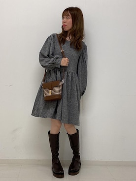 「トレンドファッション」｜「アイテム（ワンピース/ドレス）」を使った、RETROGIRLさん（レディース・159cm）の秋コーディネート
