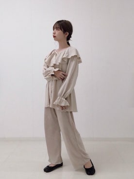 「トレンドファッション」｜「アイテム（バレエシューズ）」を使った、RETROGIRLさん（レディース・152cm）の秋コーディネート