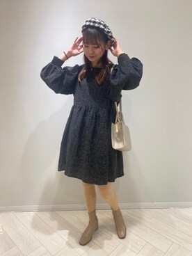 「トレンドファッション」｜「アイテム（ワンピース/ドレス）」を使った、RETROGIRLさん（レディース・163cm）の秋コーディネート