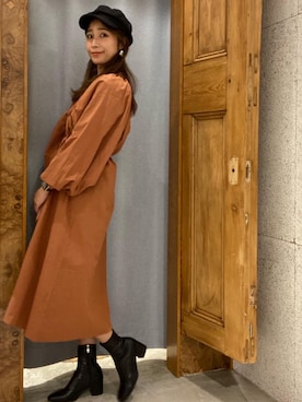 「トレンドファッション」｜「アイテム（帽子）」を使った、RETROGIRLさん（レディース・161cm）の秋コーディネート