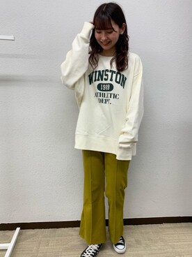 「トレンドファッション」｜「アイテム（スウェット）」を使った、RETROGIRLさん（レディース・163cm）の秋コーディネート