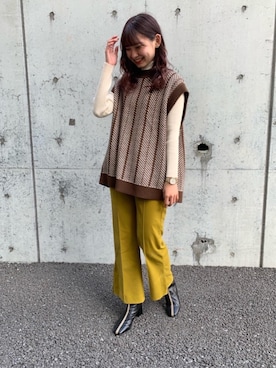 「RETRO GIRL（レトロガール）のアイテム（トップス）」を使った、RETROGIRLさん（レディース・163cm）の秋コーディネート