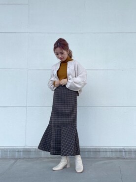 「RETRO GIRL（レトロガール）のアイテム（ジャケット/アウター）」を使った、RETROGIRLさん（レディース・158cm）の秋コーディネート
