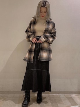 「RETRO GIRL（レトロガール）のアイテム（ニット/セーター）」を使った、RETROGIRLさん（レディース・157cm）の秋コーディネート