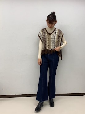 「RETRO GIRL（レトロガール）のアイテム（パンツ）」を使った、RETROGIRLさん（レディース・163cm）の秋コーディネート