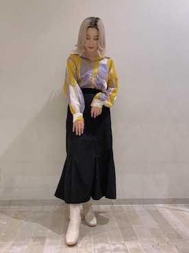 「休日こーで」｜RETROGIRLさん（レディース・157cm）の秋コーディネート