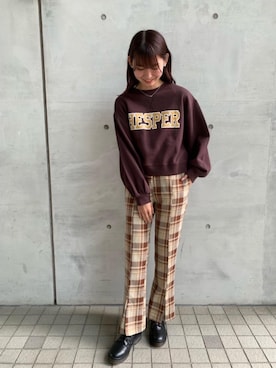 「トレンドファッション」｜「アイテム（スウェット）」を使った、RETROGIRLさん（レディース・163cm）の秋コーディネート