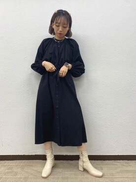 「トレンドファッション」｜「アイテム（ワンピース/ドレス）」を使った、RETROGIRLさん（レディース・157cm）の秋コーディネート