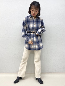 「RETRO GIRL（レトロガール）のアイテム（パンツ）」を使った、RETROGIRLさん（レディース・157cm）の秋コーディネート