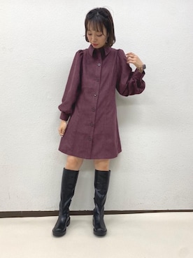 「トレンドファッション」｜「アイテム（ワンピース/ドレス）」を使った、RETROGIRLさん（レディース・157cm）の秋コーディネート