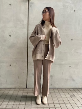 「トレンドファッション」｜「アイテム（スラックス）」を使った、RETROGIRLさん（レディース・161cm）の秋コーディネート