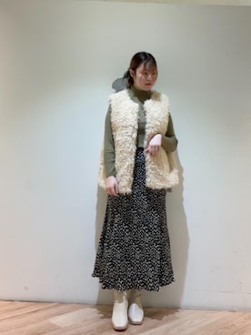 「RETRO GIRL（レトロガール）のアイテム（ニット/セーター）」を使った、RETROGIRLさん（レディース・156cm）の秋コーディネート