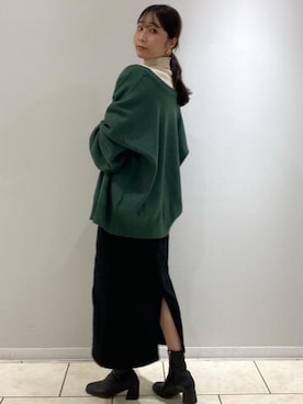 「RETRO GIRL（レトロガール）のアイテム（カーディガン/ボレロ）」を使った、RETROGIRLさん（レディース・161cm）の秋コーディネート