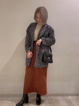 「RETRO GIRL（レトロガール）のアイテム（その他アウター）」を使った、RETROGIRLさん（レディース・157cm）の秋コーディネート