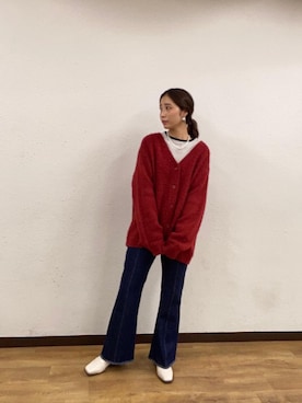 「RETRO GIRL（レトロガール）のアイテム（パンツ）」を使った、RETROGIRLさん（レディース・161cm）の冬コーディネート