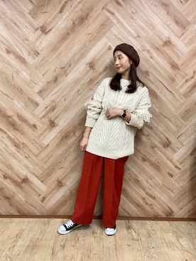 「トレンドファッション」｜「アイテム（スニーカー）」を使った、RETROGIRLさん（レディース・161cm）の冬コーディネート