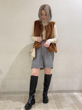 「RETRO GIRL（レトロガール）のアイテム（その他アウター）」を使った、RETROGIRLさん（レディース・157cm）の冬コーディネート