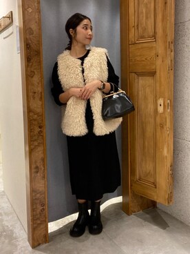「トレンドファッション」｜「アイテム（ワンピース/ドレス）」を使った、RETROGIRLさん（レディース・161cm）の冬コーディネート