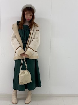 「RETRO GIRL（レトロガール）のアイテム（その他アウター）」を使った、RETROGIRLさん（レディース・159cm）の冬コーディネート