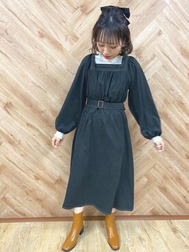 「トレンドファッション」｜「アイテム（ワンピース/ドレス）」を使った、RETROGIRLさん（レディース・157cm）の冬コーディネート