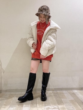 「RETRO GIRL（レトロガール）のアイテム（ジャケット/アウター）」を使った、RETROGIRLさん（レディース・157cm）の冬コーディネート