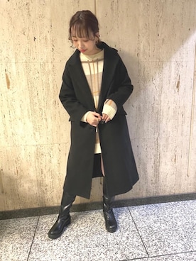 「RETRO GIRL（レトロガール）のアイテム（ジャケット/アウター）」を使った、RETROGIRLさん（レディース・157cm）の冬コーディネート