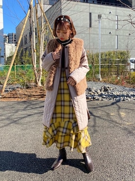 「RETRO GIRL（レトロガール）のアイテム（ジャケット/アウター）」を使った、RETROGIRLさん（レディース・157cm）の冬コーディネート