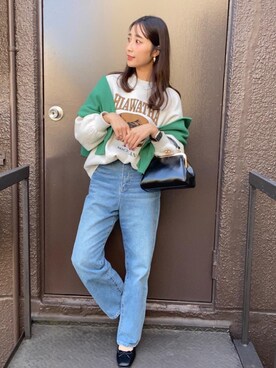 「トレンドファッション」｜「アイテム（ハンドバッグ）」を使った、RETROGIRLさん（レディース・161cm）の冬コーディネート