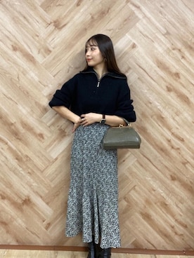 「トレンドファッション」｜「アイテム（ハンドバッグ）」を使った、RETROGIRLさん（レディース・161cm）の冬コーディネート