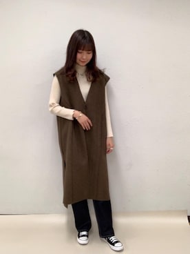 「トレンドファッション」｜「アイテム（ワンピース/ドレス）」を使った、RETROGIRLさん（レディース・163cm）の冬コーディネート
