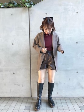 「RETRO GIRL（レトロガール）のアイテム（ジャケット/アウター）」を使った、RETROGIRLさん（レディース・157cm）の冬コーディネート