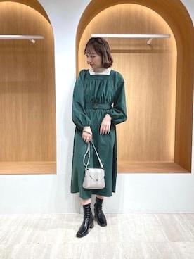 「トレンドファッション」｜「アイテム（ワンピース/ドレス）」を使った、RETROGIRLさん（レディース・157cm）の冬コーディネート