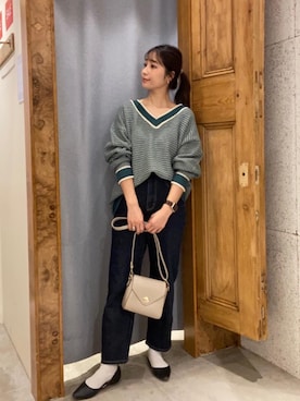 「RETRO GIRL（レトロガール）のアイテム（バッグ）」を使った、RETROGIRLさん（レディース・161cm）の冬コーディネート