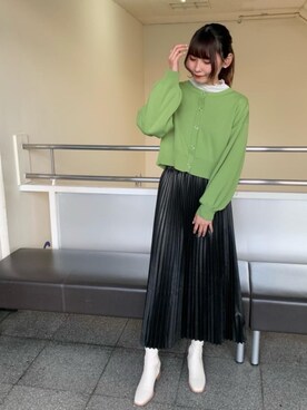 「トレンドファッション」｜「アイテム（ブーツ）」を使った、RETROGIRLさん（レディース・163cm）の冬コーディネート