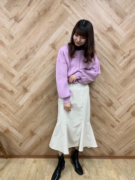 「トレンドファッション」｜「アイテム（ブーツ）」を使った、RETROGIRLさん（レディース・163cm）の冬コーディネート