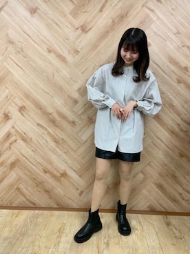 「トレンドファッション」｜「アイテム（ブーツ）」を使った、RETROGIRLさん（レディース・163cm）の冬コーディネート
