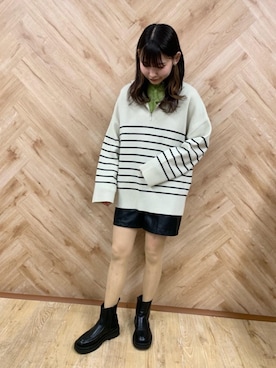 「トレンドファッション」｜「アイテム（ブーツ）」を使った、RETROGIRLさん（レディース・163cm）の冬コーディネート
