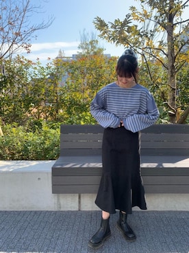 「トレンドファッション」｜「アイテム（ブーツ）」を使った、RETROGIRLさん（レディース・163cm）の冬コーディネート