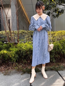 「トレンドファッション」｜「アイテム（ワンピース/ドレス）」を使った、RETROGIRLさん（レディース・165cm）の冬コーディネート