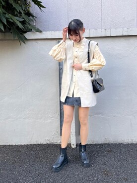 「トレンドファッション」｜「アイテム（ブーツ）」を使った、RETROGIRLさん（レディース・165cm）の冬コーディネート
